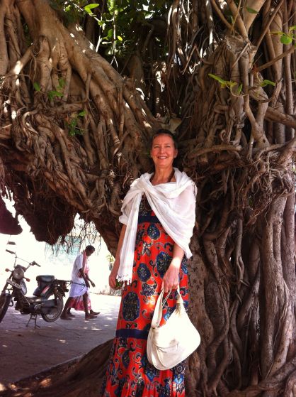 Ganga vid banjanträd