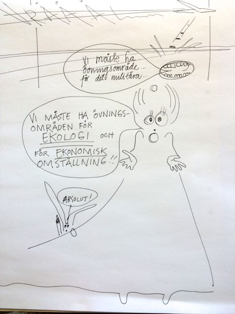 Teckning. Omma säger. av Ganga