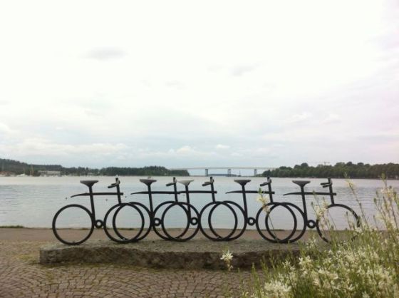 Irene Nordhs fina cykelskulptur i Motala