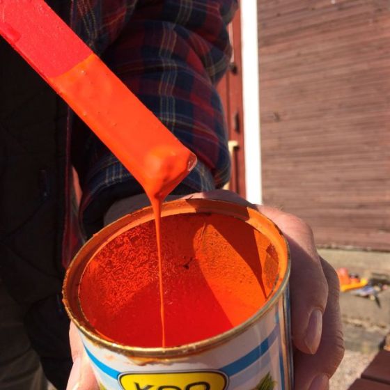 linoljefärg, tjocklek