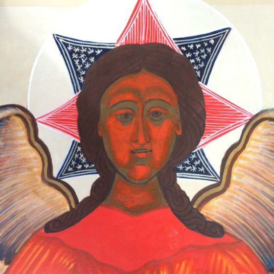 närbild, ikon, ansikte ,fas 4