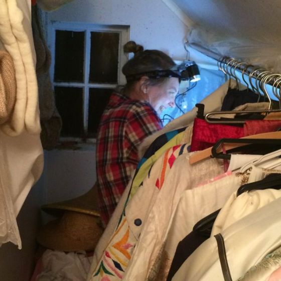 pannlampa i garderoben