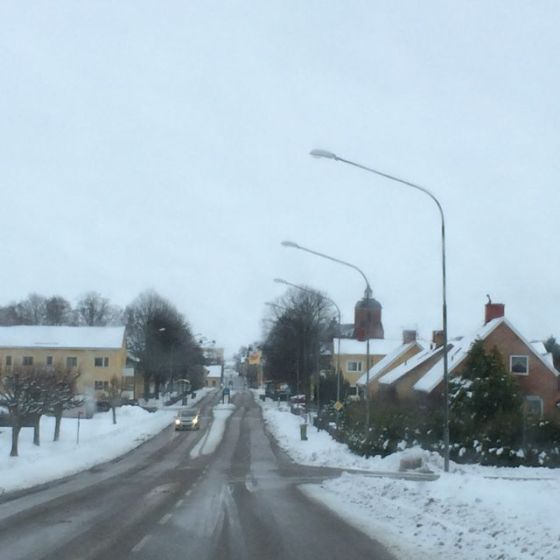 vägen in till Skänninge