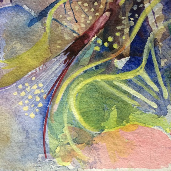 Akvarell, blommig mutta