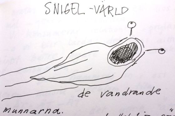Snigel, vandrande mun