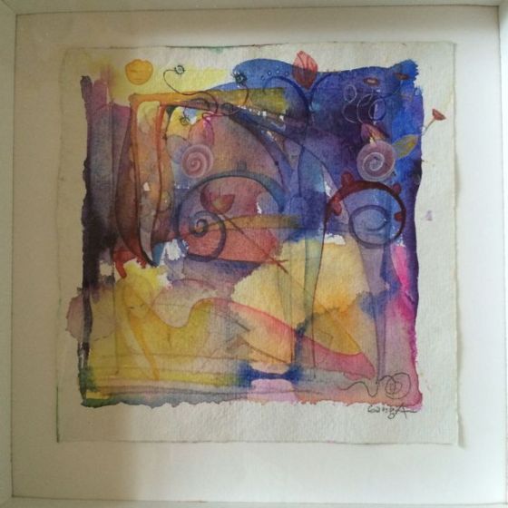 Akvarell, Ganga %22Livets Träd%22