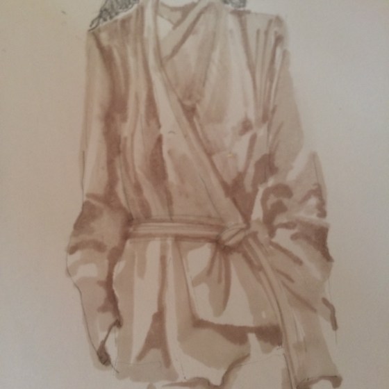 jacka bomull, måla i tusch