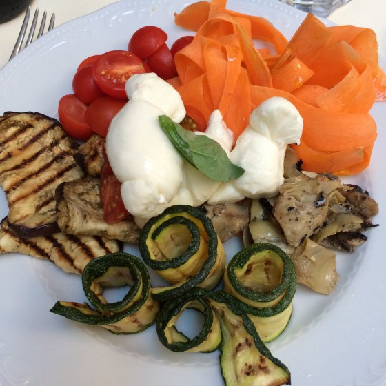 Italiensk lunch, mozzarella