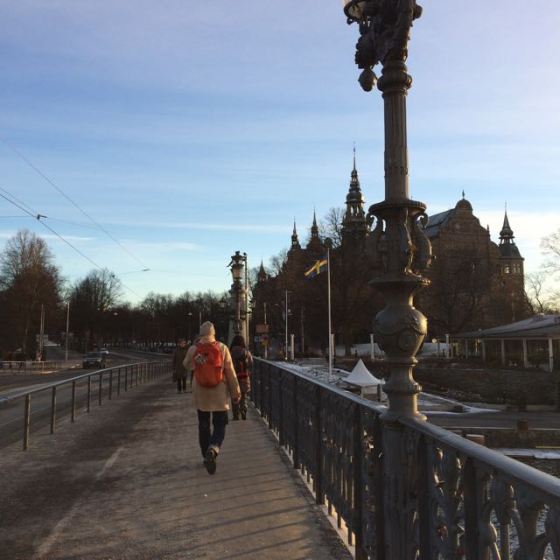 Rurik vandrar över Djurgårdsbron