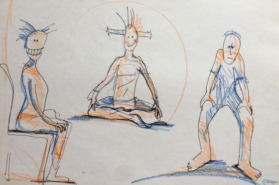 ställning för andning