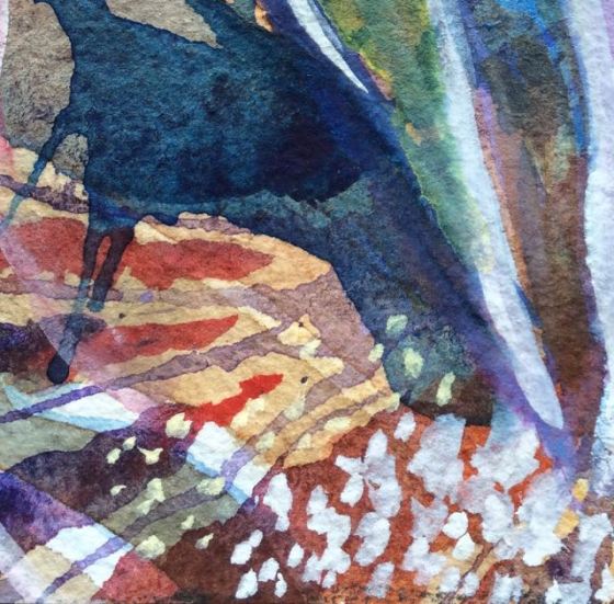 akvarell, detalj, "Kryddig" av Ganga