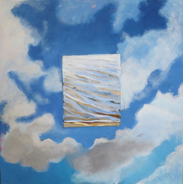 Himmel och Hav, duk, akryl, av Ganga
