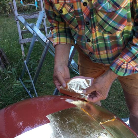 på-läggning av förgyllning