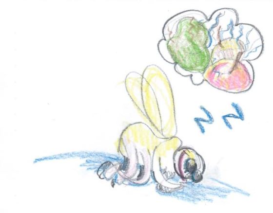 fruktfluga som sover