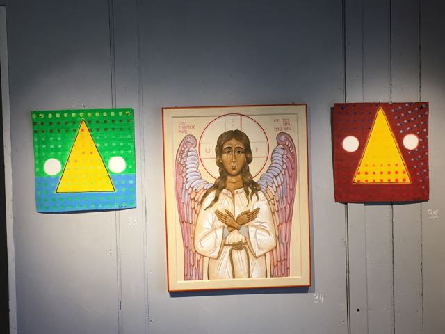 Stora tystnaden Ängel och två bilder "Meru" av Rurik Bladh