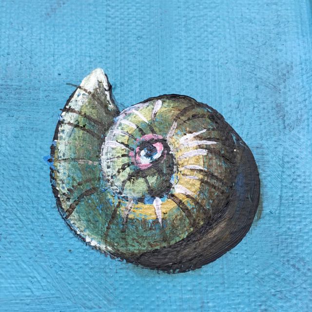 snäcka, detalj ur bild. Ganga