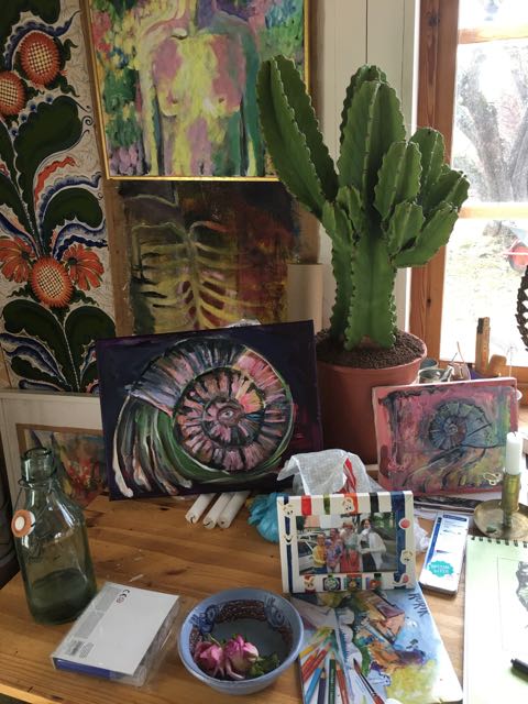 I ateljen, hos Ganga o rurik