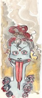 gudinnan KALI teckning Ganga