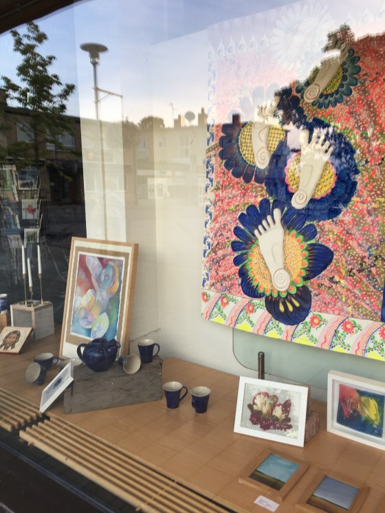 Skyltfönster, galleri Omkultur, bonad Rurik Bladh