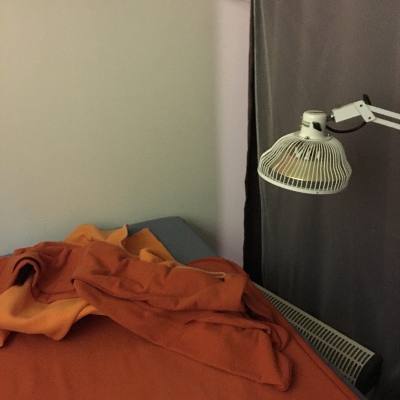 filt och värmelampa