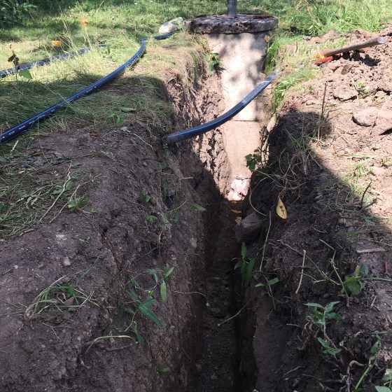 Vattenledning, gräva