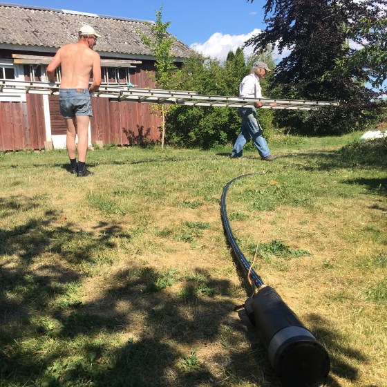 Stegen ner i brunnen