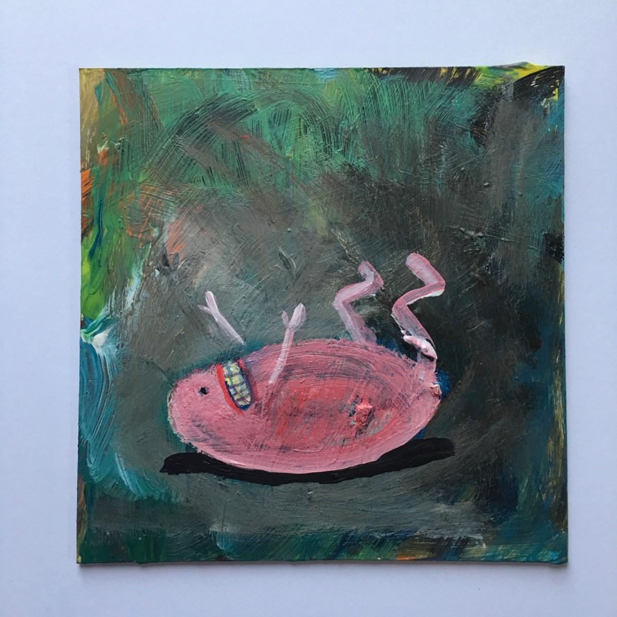 Gnällspik/Wining, by Ganga 10,5 10,5cm acrylic on paper board