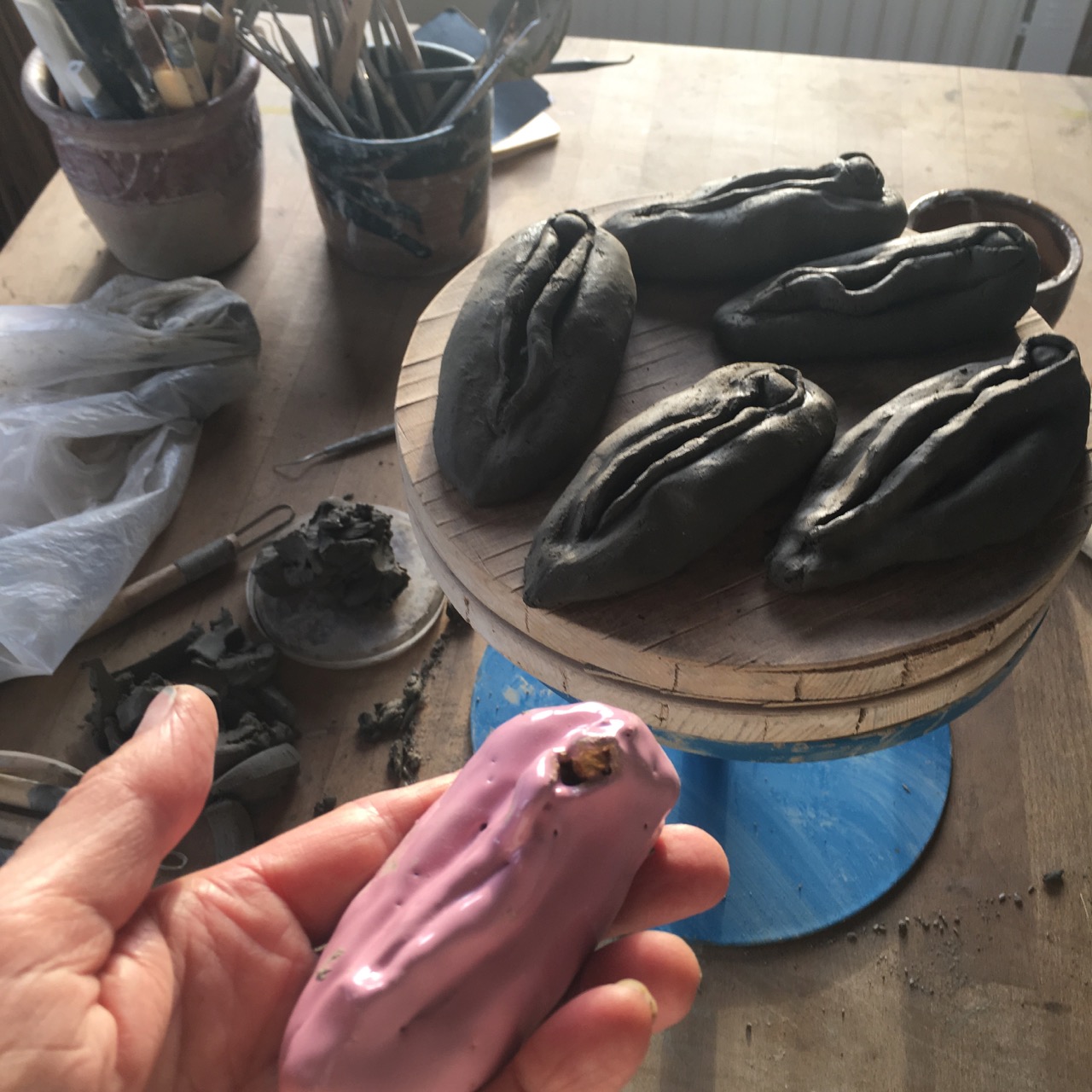 blivande, rosa vaginas