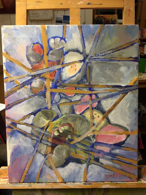 puffed animals painting, by Ganga