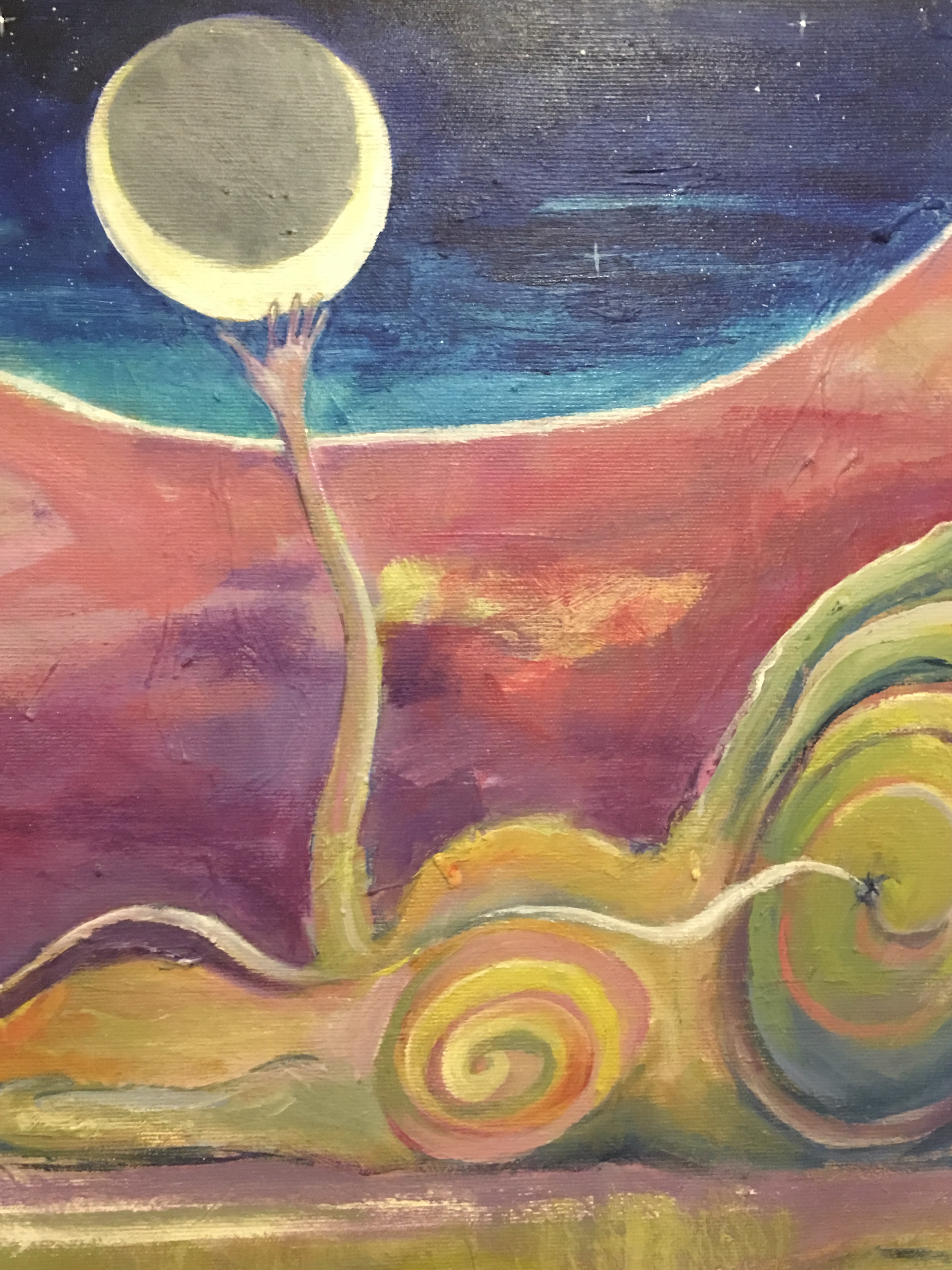 Omma o månen, detalj . Av Ganga