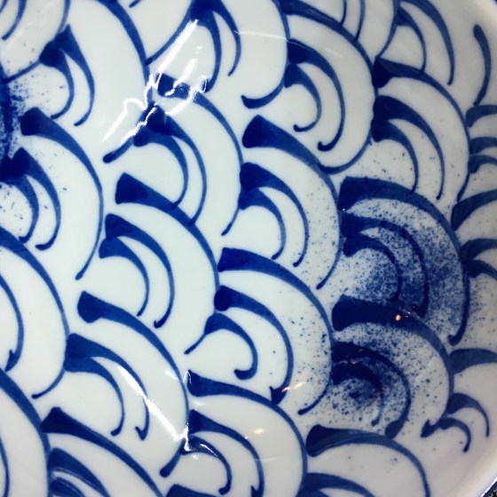 Blått i glasyr, japanskt