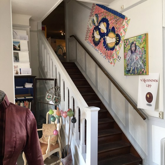 uppgång till vår utställning, Vadstena Stadsmuseum