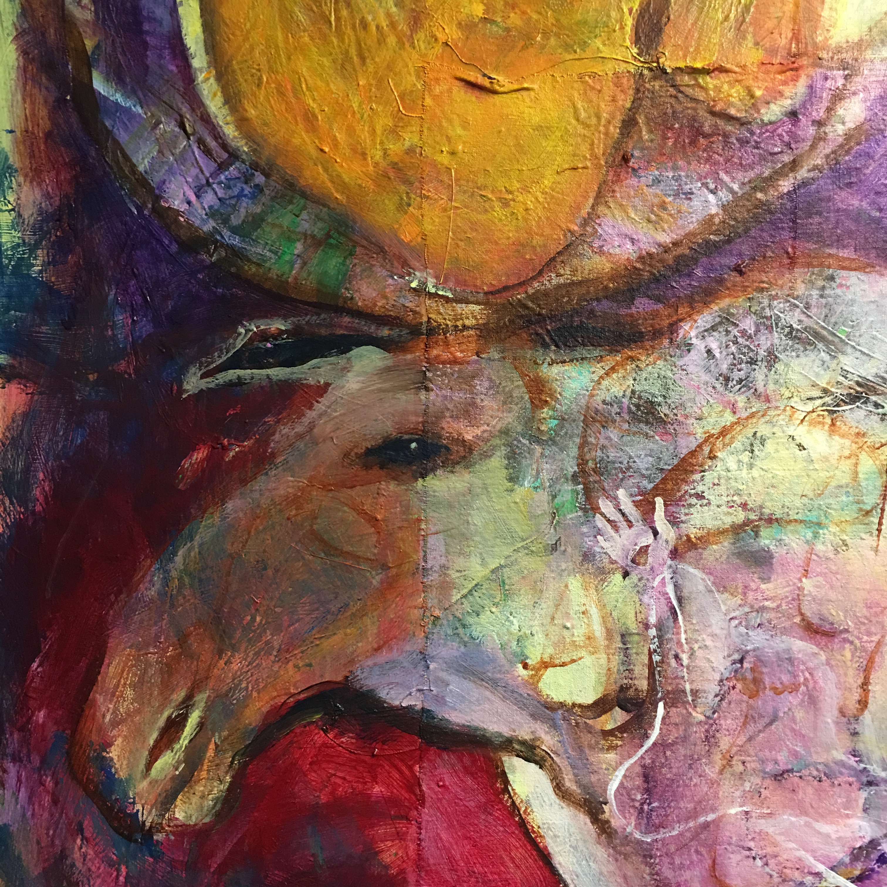 Älg, detalj av Ganga