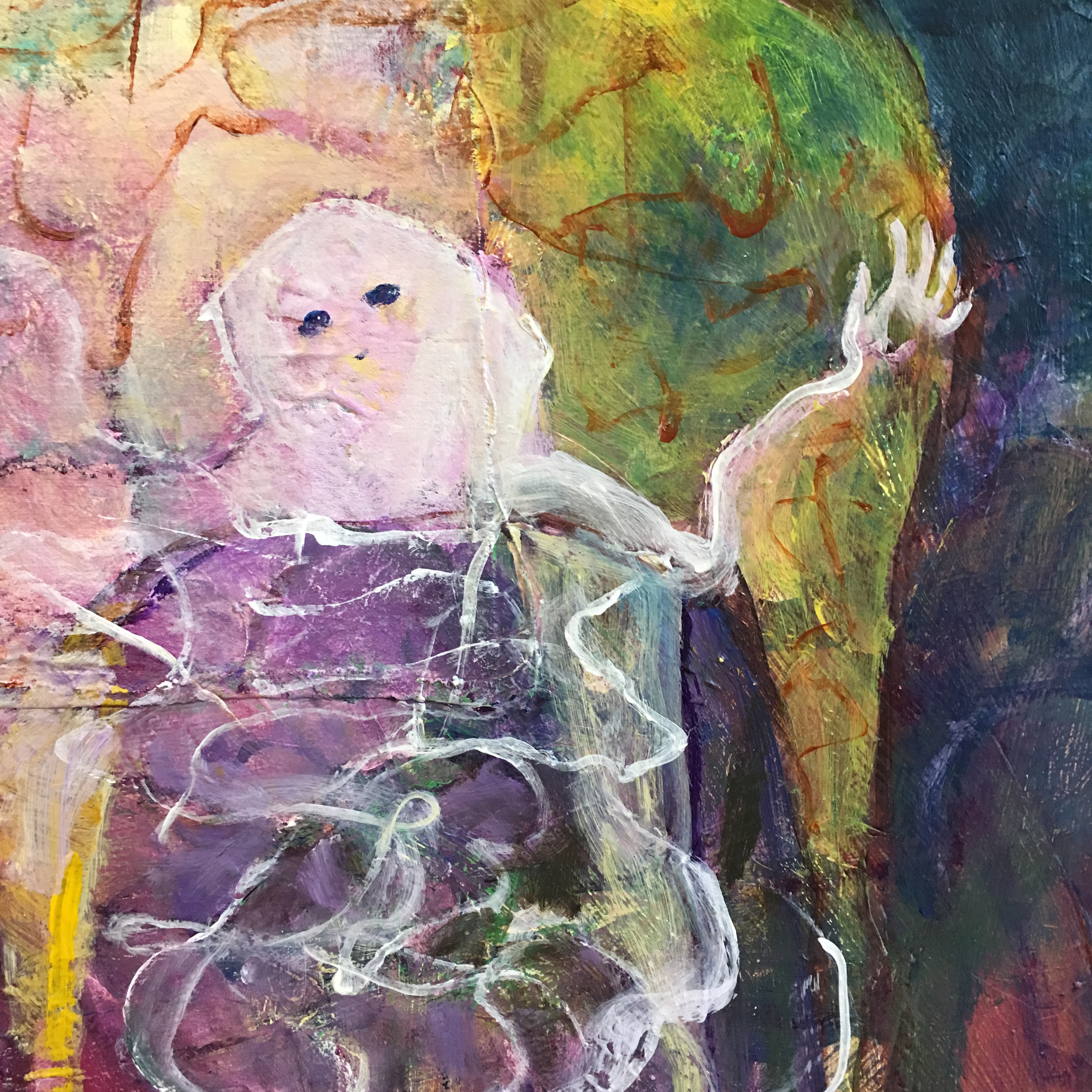 Linjefigur, målad, av Ganga