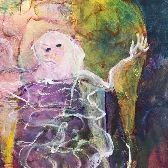 Linjefigur, målad, av Ganga