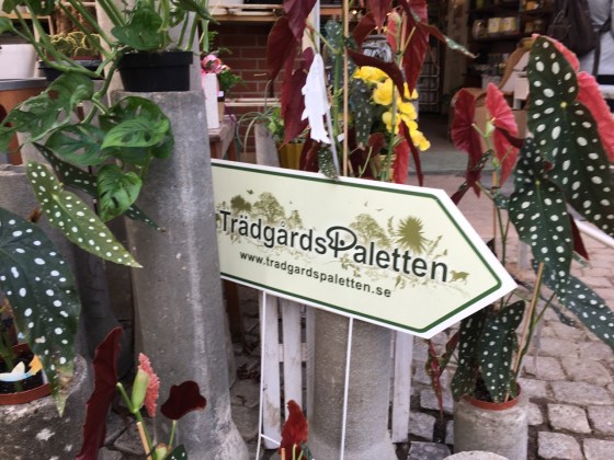 trädgårdspaletten, skylt