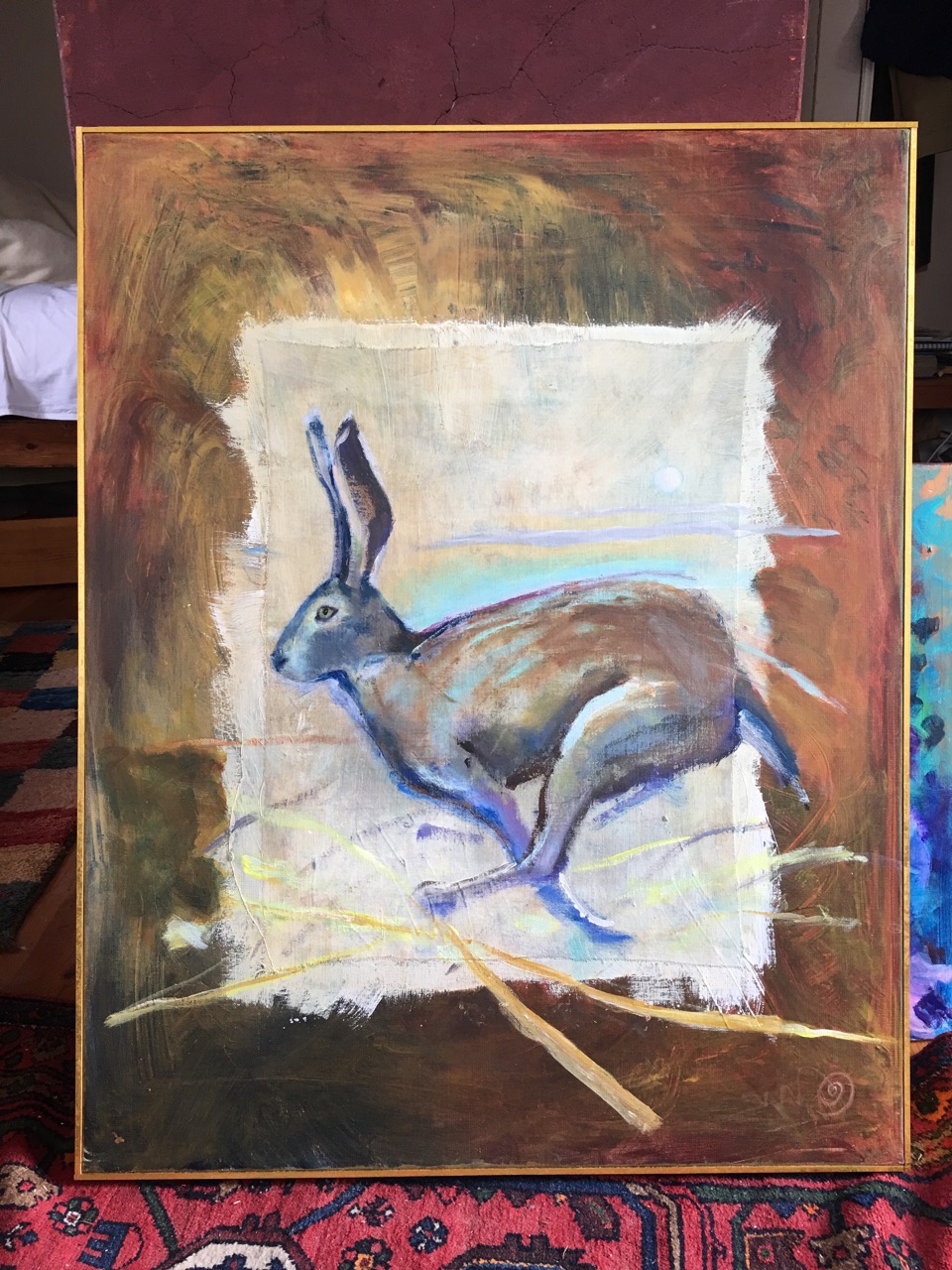 springande hare, bild av Ganga