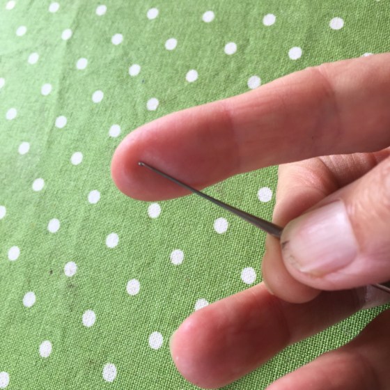 tunn virknål till dreads